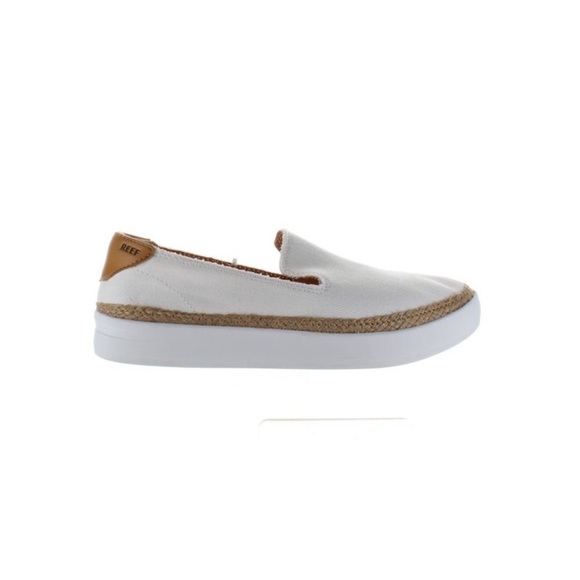 REEF‎ Women’s Cushion Sunrise White Canvas Platform Espadrilles Size 6 - Picture 2 of 12